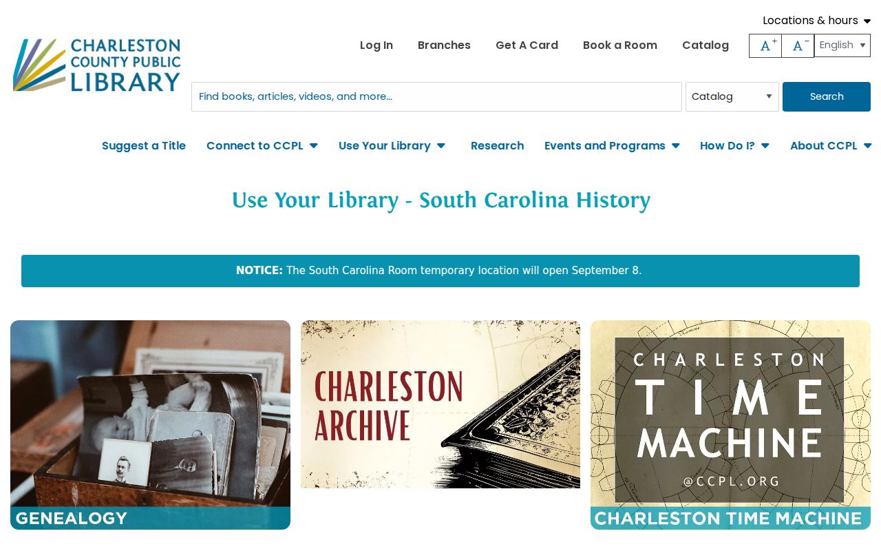 Charleston County city directory research at the CCPL South Carolina Room