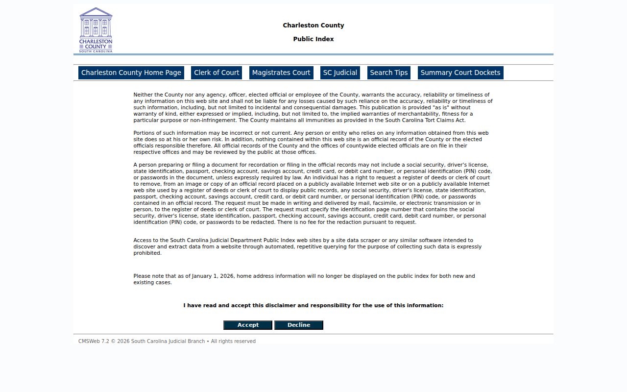 Charleston County residents directory Public Index